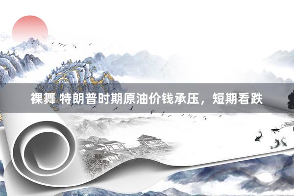 裸舞 特朗普时期原油价钱承压，短期看跌