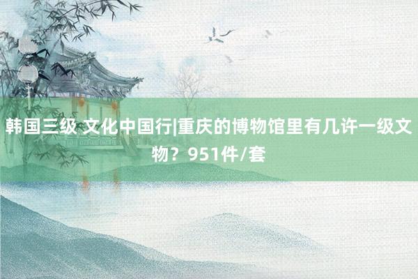 韩国三级 文化中国行|重庆的博物馆里有几许一级文物？951件/套