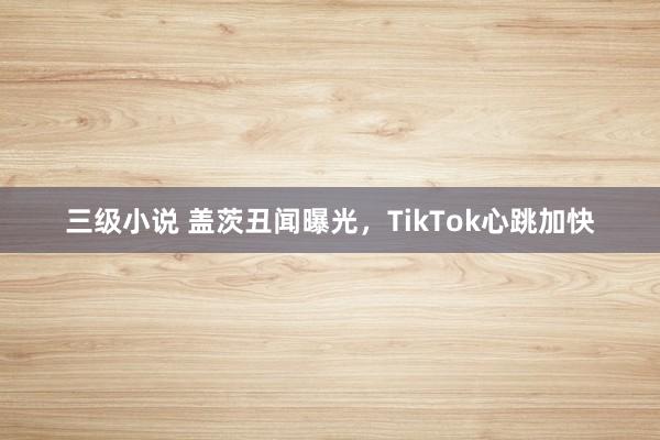 三级小说 盖茨丑闻曝光，TikTok心跳加快