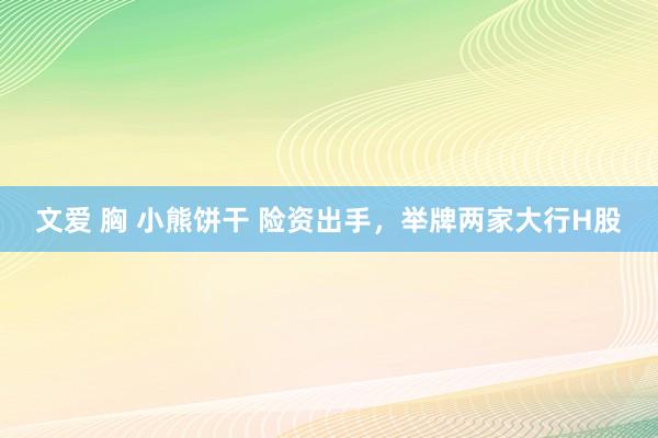 文爱 胸 小熊饼干 险资出手，举牌两家大行H股