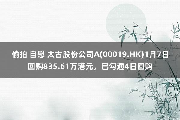 偷拍 自慰 太古股份公司A(00019.HK)1月7日回购835.61万港元，已勾通4日回购