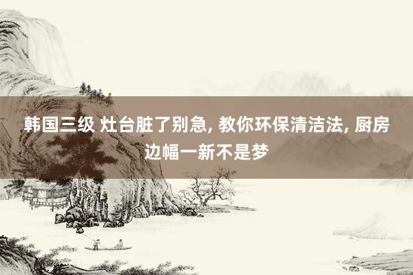 韩国三级 灶台脏了别急， 教你环保清洁法， 厨房边幅一新不是梦