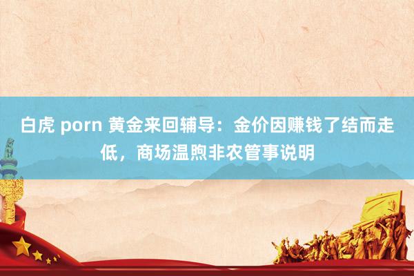 白虎 porn 黄金来回辅导：金价因赚钱了结而走低，商场温煦非农管事说明
