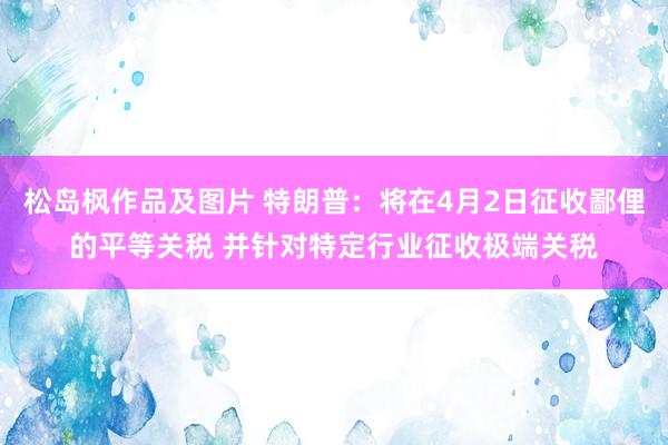 松岛枫作品及图片 特朗普：将在4月2日征收鄙俚的平等关税 并针对特定行业征收极端关税