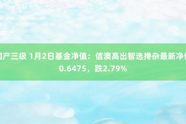 国产三级 1月2日基金净值：信澳高出智选搀杂最新净值0.6475，跌2.79%