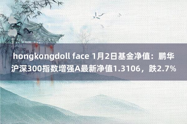 hongkongdoll face 1月2日基金净值：鹏华沪深300指数增强A最新净值1.3106，跌2.7%