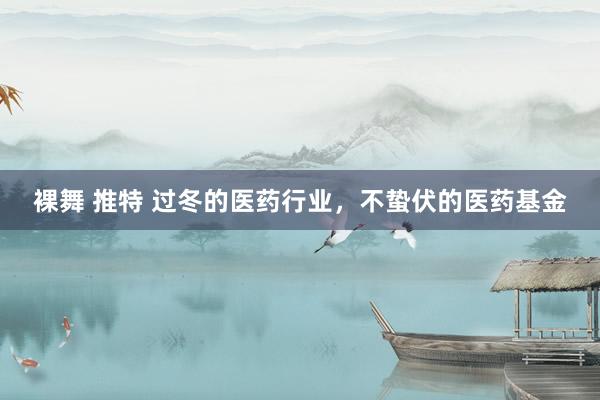 裸舞 推特 过冬的医药行业，不蛰伏的医药基金
