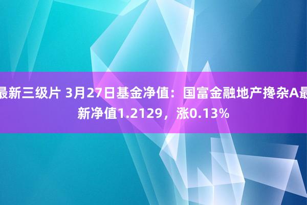 最新三级片 3月27日基金净值：国富金融地产搀杂A最新净值1.2129，涨0.13%