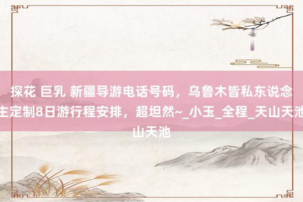 探花 巨乳 新疆导游电话号码，乌鲁木皆私东说念主定制8日游行程安排，超坦然~_小玉_全程_天山天池