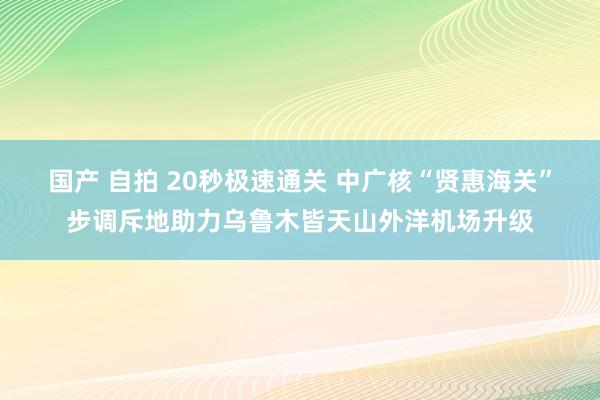 国产 自拍 20秒极速通关 中广核“贤惠海关”步调斥地助力乌鲁木皆天山外洋机场升级