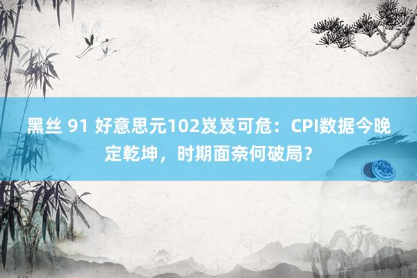 黑丝 91 好意思元102岌岌可危：CPI数据今晚定乾坤，时期面奈何破局？