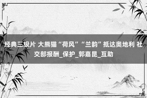 经典三级片 大熊猫“荷风”“兰韵”抵达奥地利 社交部报酬_保护_郭嘉昆_互助